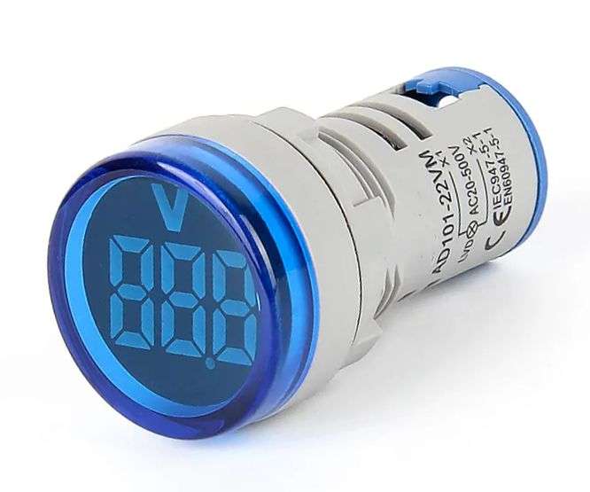 Pilot Light/Frequency Indicator Blue 220 Vac Pl Freq Ind Rou B