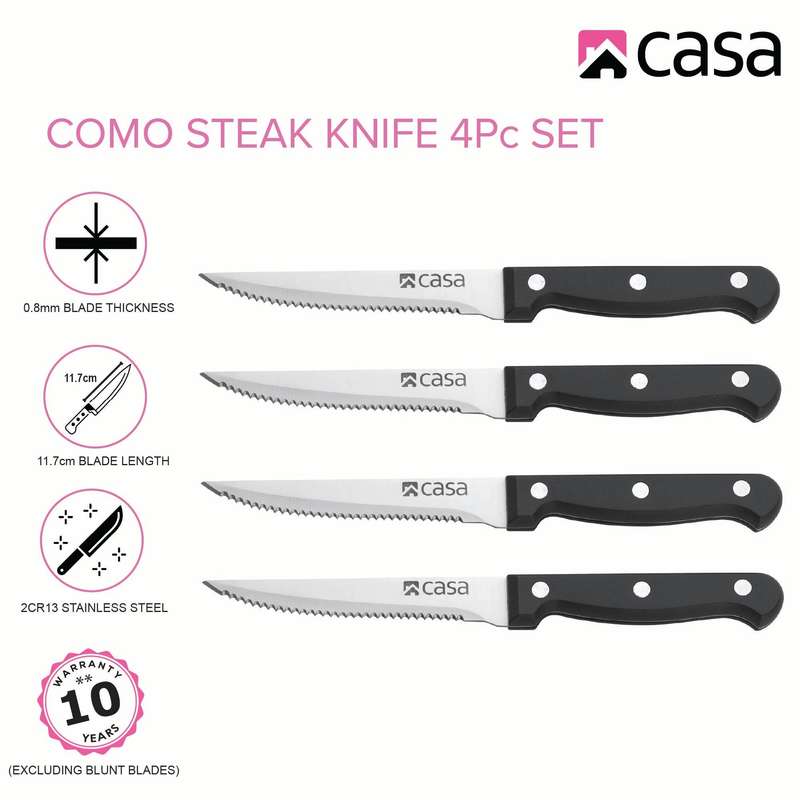 4 Pc Steak Knife Set Como