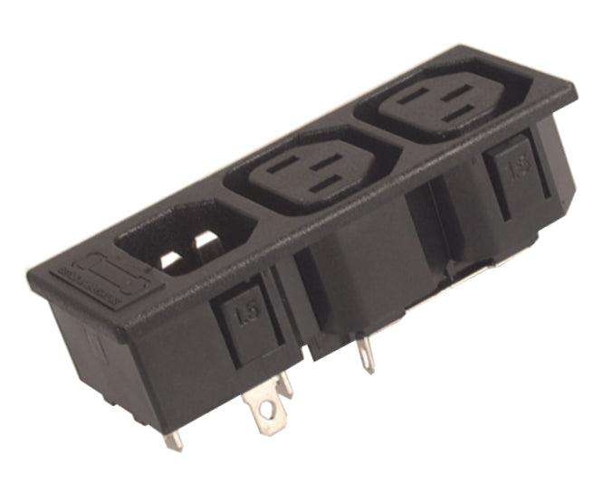 C13 2x Iec Socket + C14 Iec Plug Iec Connector K241560