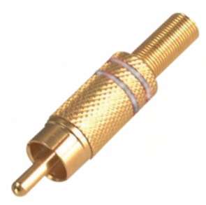 Plug Rca In Line Gold Metal Yl K29522 Yl 5 Mm