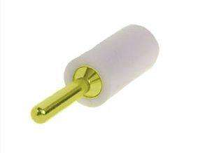 Banana Plug 2mm White Rnd Gold Plated K295980 Wt Gold