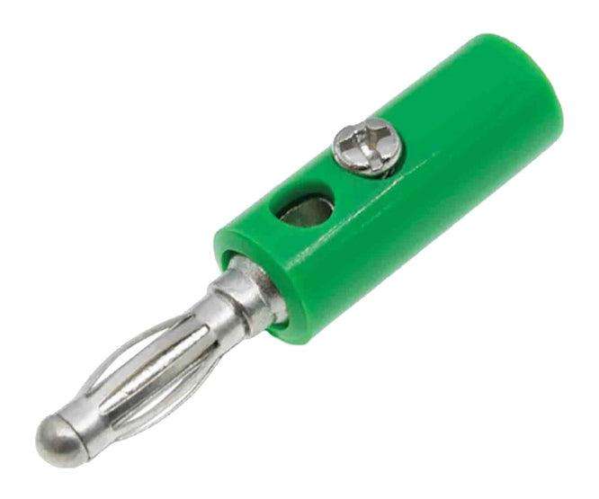 Plug Banana 4mm Green Rnd Scr Type K296102 G Side Stack