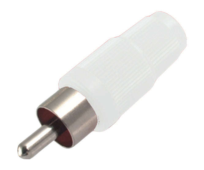 Plug Rca Straight White No/Sleeve K312 Wht