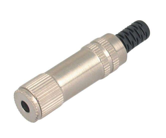 Mono Socket / Jack 3.5mm In Line Slv Metal K3535