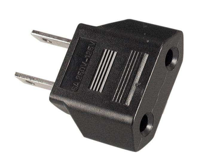 Mains Adaptor 2 Pin Flat Pins To Round Socket K37671