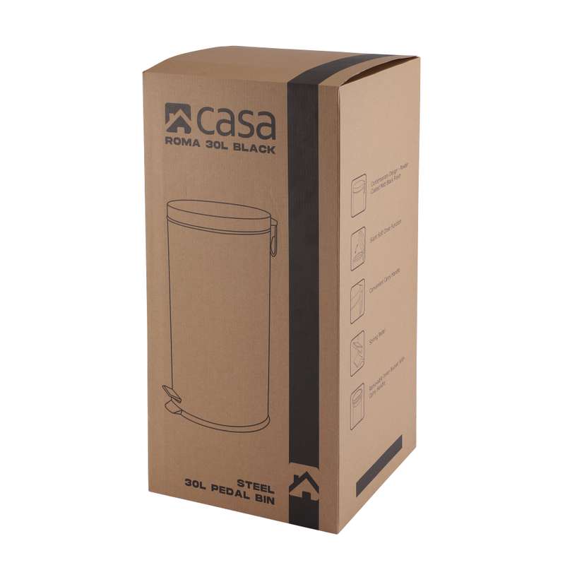 30 L Steel Pedal Bin Roma