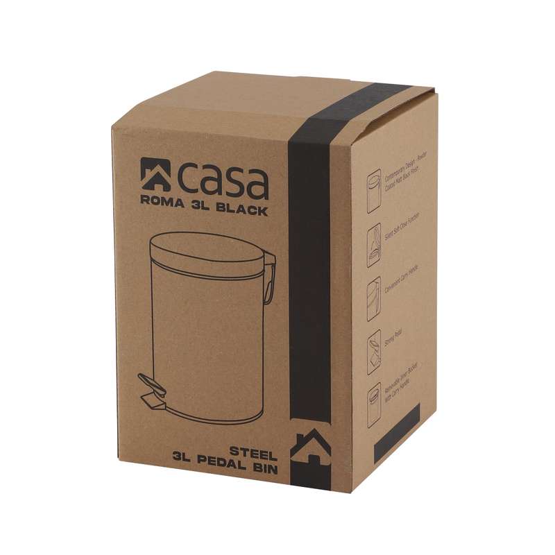 3 L Steel Pedal Bin Roma