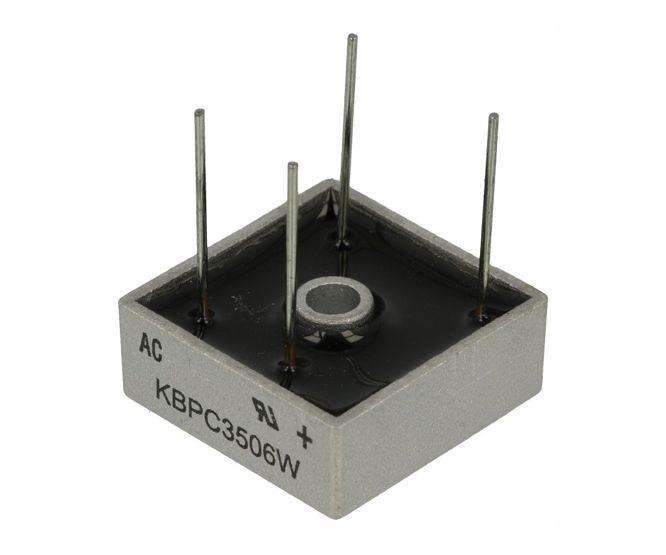 Bridge Rectifier Square Pcb Pins 400 V 35 A Mb354 W / Kbpc3504 W