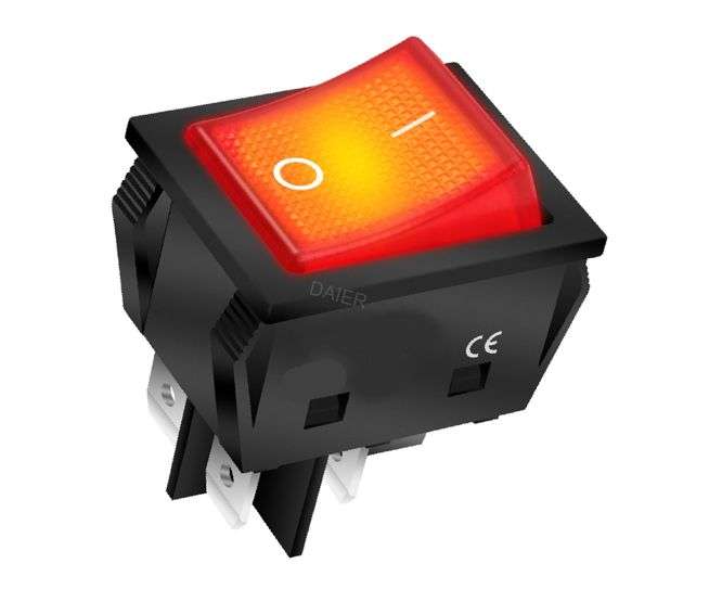 Large Rocker Switch Dpst 29x22 Red Iluminated Spb 093 4