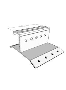 Kd Solar 120mm Landscape Mounting Bracket For Corrugated Flat Roof A Frame Mounting Solution