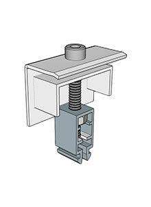 KD Solar stainless steel self bonding adjustable end-clamp with 40mm Alancap
