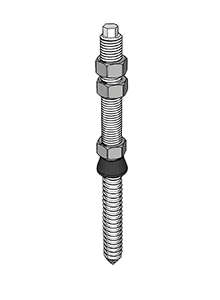 KD Solar hanger bolt for a wood substructure