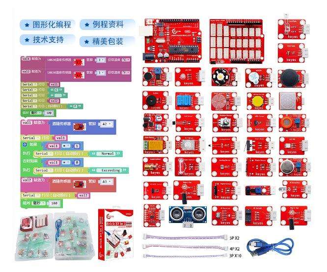 Sensors & Develop Board Assortment 37 In 1 Ke3002