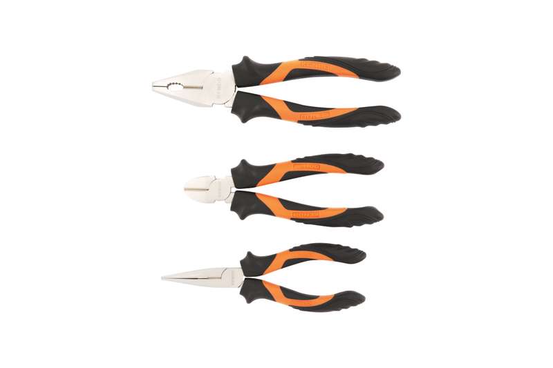 Plier Kendo 3 Pc Set Comb Long Nose Diag