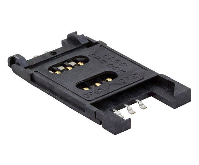 Sim Card Socket Smd Hinged 6 Pin Kf 014
