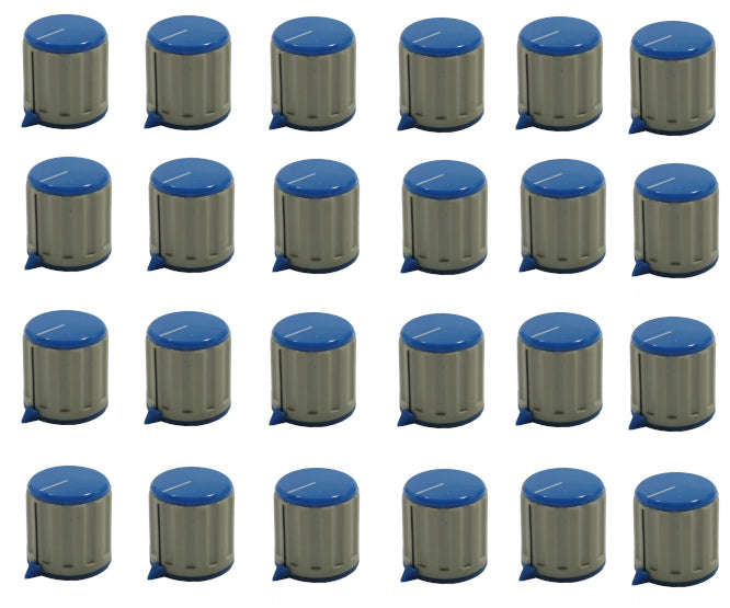 Capped Knob 21mm Point 6.4 Mm Shaft Blue & Grey 100/Box Kn116 E 64 G Blu