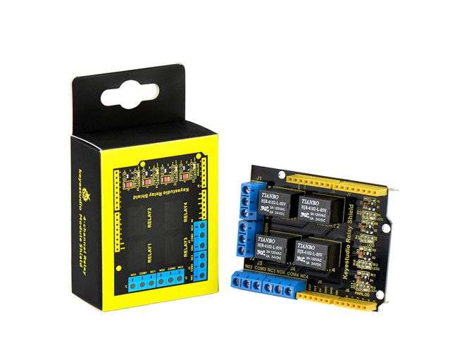 4 Ch Relay 5 V Coil, Shield Ks0251