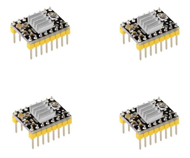 Reprap Stepper Motor Driver Black Set Of 4 Ks0378
