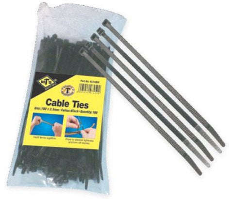 Cabletie Ht Black 100 X2.5 Mm Pk100 T18 R