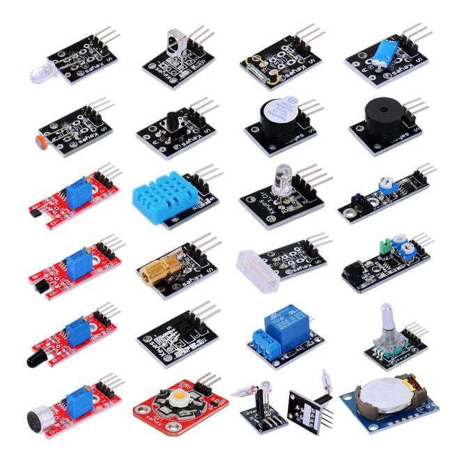 Sensor Assortment For Arduino Projects 24 Pcs Kt0016
