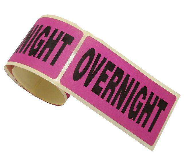 Label Sticker Overnite Printed Overnite 01 R0
