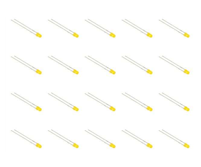 Led 3mm Di Yl Rnd 700mcd 90 D 1 K/Bag 302 Yud Cc