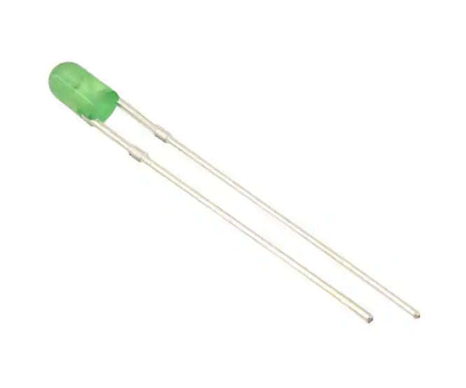 Led 3mm Di Green Flangeless Bl B2441 J