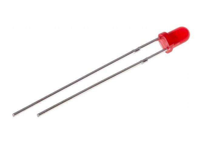 Led 3mm Difused Red Low Current 2m A Hlmp 1700