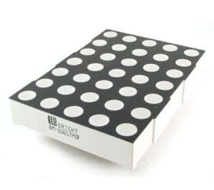 Disp Led Dots Matrix 5x7 Red 53x38mm Sem 2057 Brbc 2
