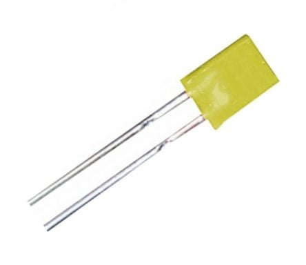 5x5mm Square Diffused Yellow Led 5mcd Suy10 D