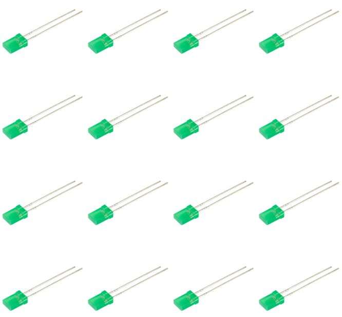 Led Rect Grn 2x5mm 20m A 120 Deg 1000/Bag Slb 25 Pgd3 F