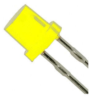 Led 8mm Di Yl Rnd/Flt 590nm Ww08 D3 Ayc1 W(mb) *D*