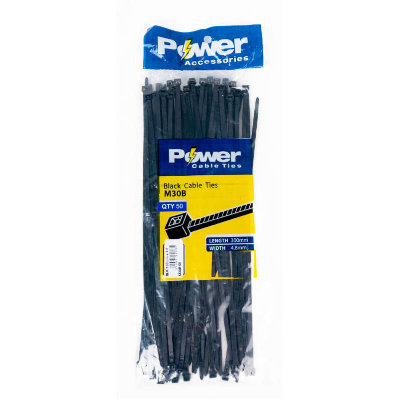 Power Cable Ties 300mm X 4.8 Mm Pk 50