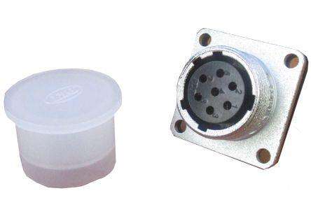 Circular Power Conn M22 7 W Socket Panel Mnt M595717 F