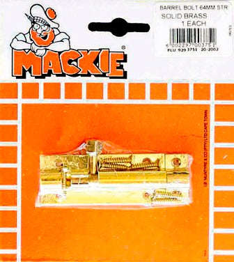Mackie Bolt Barrel Str S/Brass 64 Mm