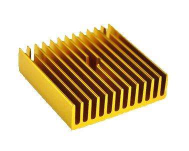 Heatsink 40x40x11 Gold Colour Plated 200911