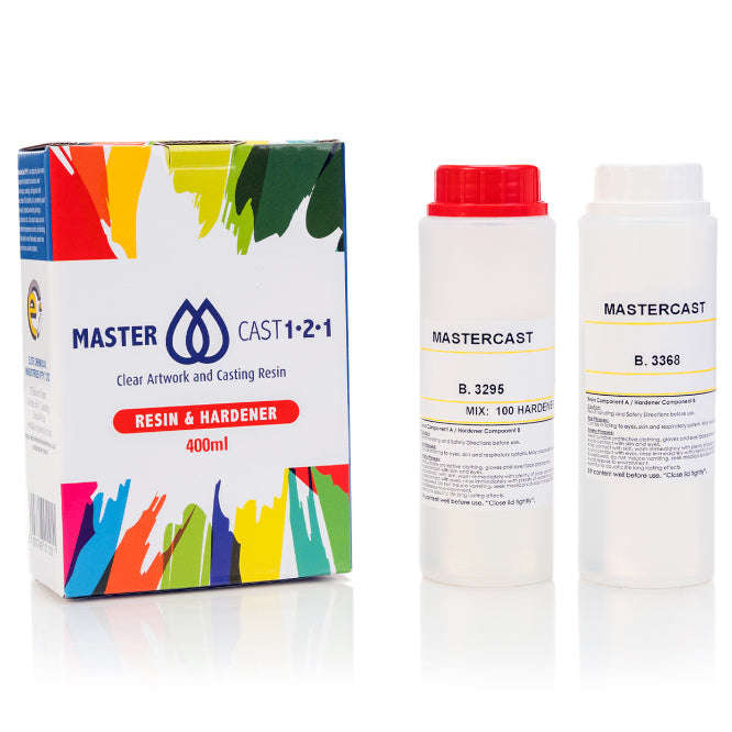 Clear Art Casting Resin Epoxy + Hardner 400m L * Sa Sales Only Mastercast 1 2 1 400m L