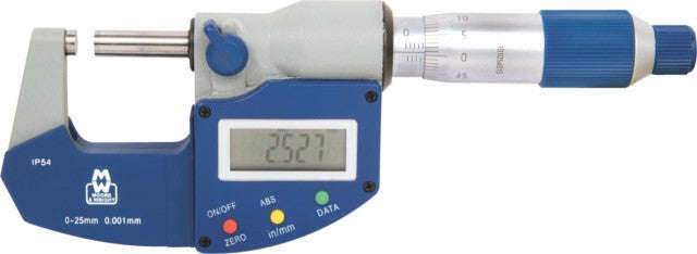 M&W Micrometer Digital Ext 0 25 Mmx.001 Mm