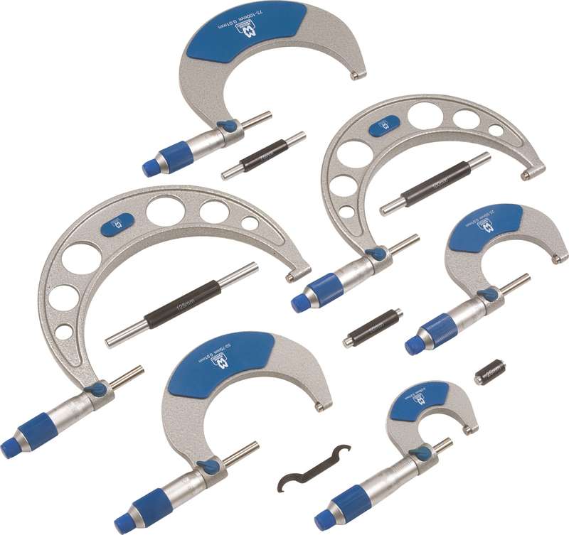 M&W Micrometer Set 6 Pc 0 150 Mmx.01 Mm