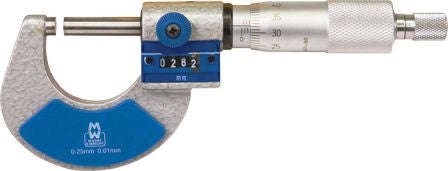 M&W Micrometer Digit Ext 0 25 Mmx.01 Mm