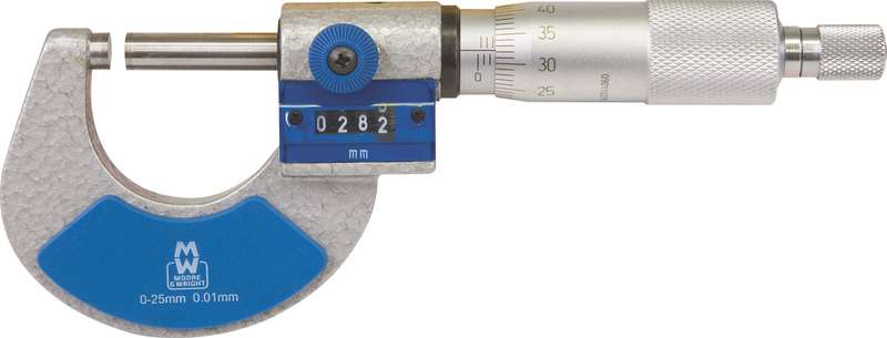 M&W Micrometer Digit Ext 0 25 Mmx.01 Mm