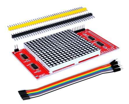 Disp Led Dots Matrix 16x16 W/Dupont Cable Pin Headers Md0228