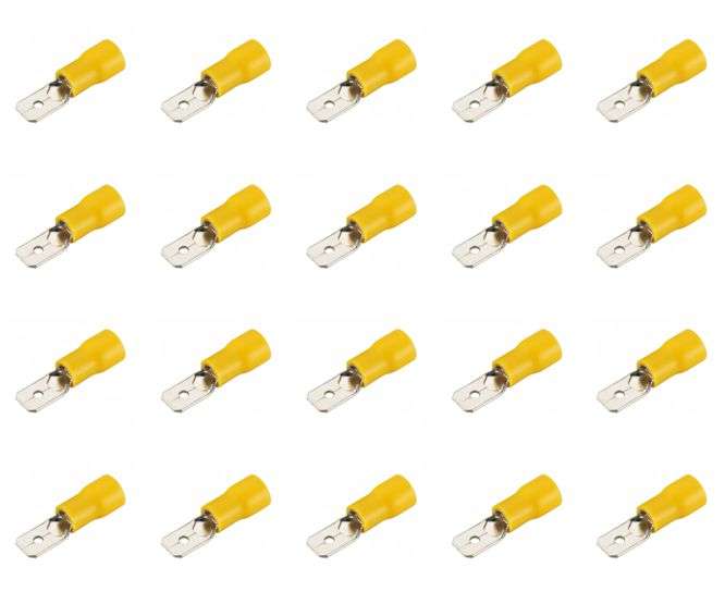 Terminal Pre Ins Yellow 6.3mm Male 1000/Bag Mdd 5.5 250