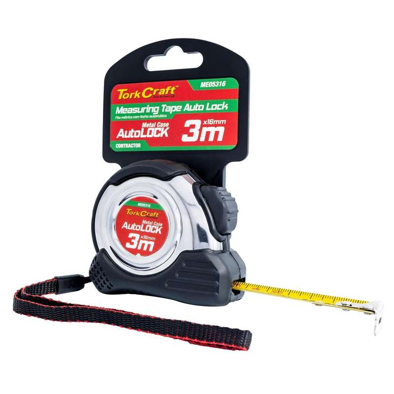 Measuring Tape Self Lock 3 M X 16 Mm S/S & Rubber Casing Matt Finish
