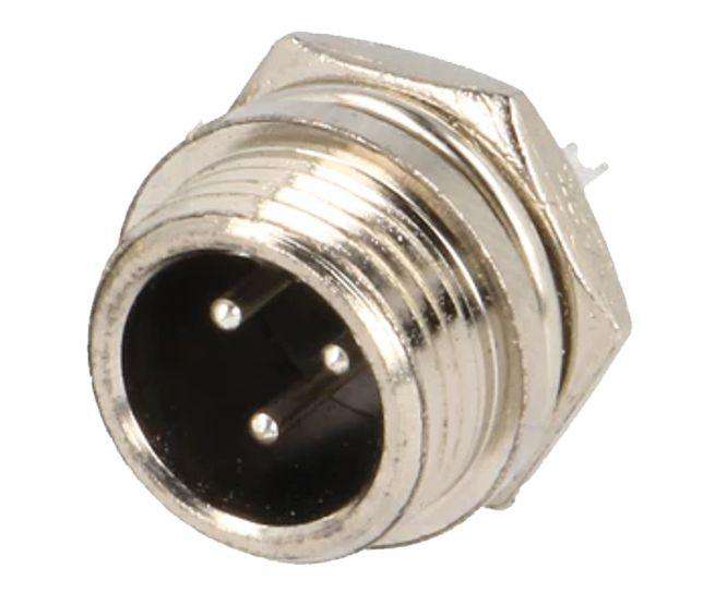 M13 3 W Mini Mic Panel Mount Plug Gx12 3 P