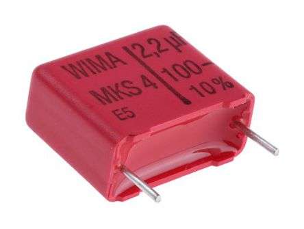 Polyester Capacitor 2.2u F 100 Vdc P=15 10% Mks4 D042204 F00 Kssd