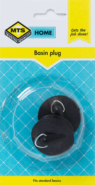 Mts Home Plug Basin Rubber Black P/2