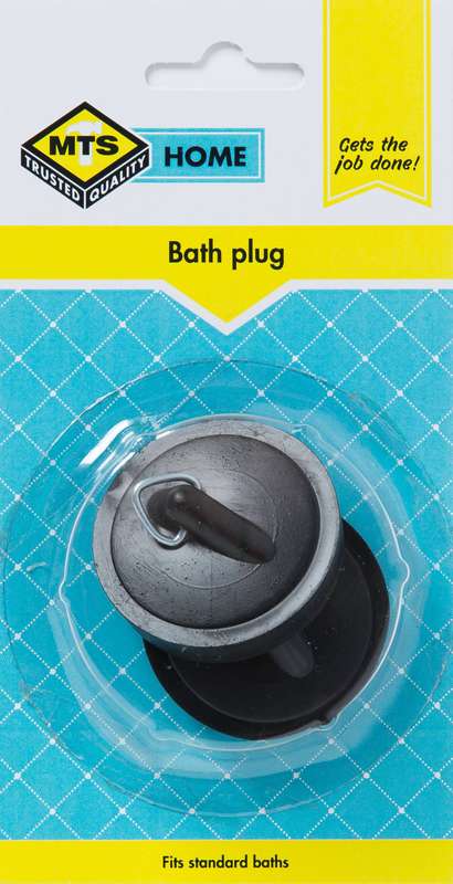 Mts Home Plug Bath Pvc Black P/2