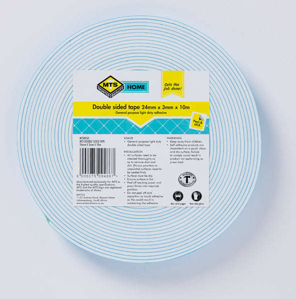Mts Home Double Sided Tape 24 Mmx3 Mmx10 M