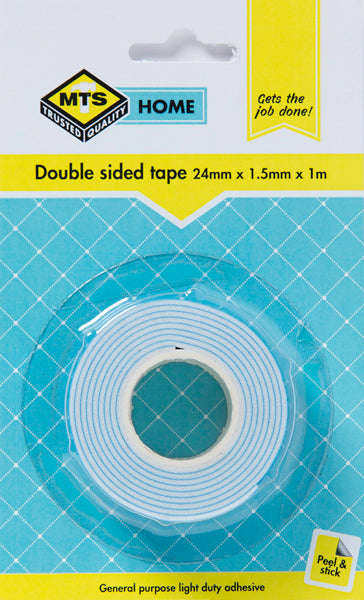 Mts Home Double Sided Tape 24 Mmx1.5 Mmx1 M
